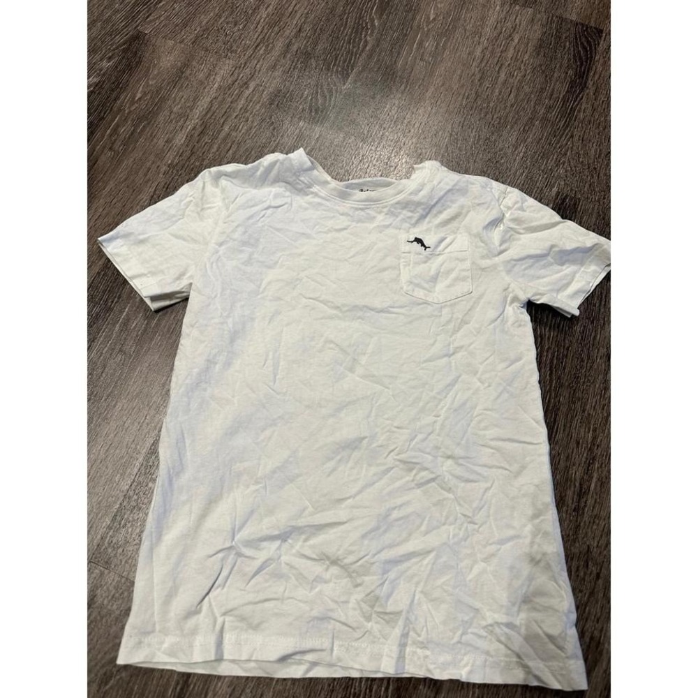 Tommy Bahama Boys White Short Sleeve Pocket T-Shirt Marlin Logo Size L 10-12